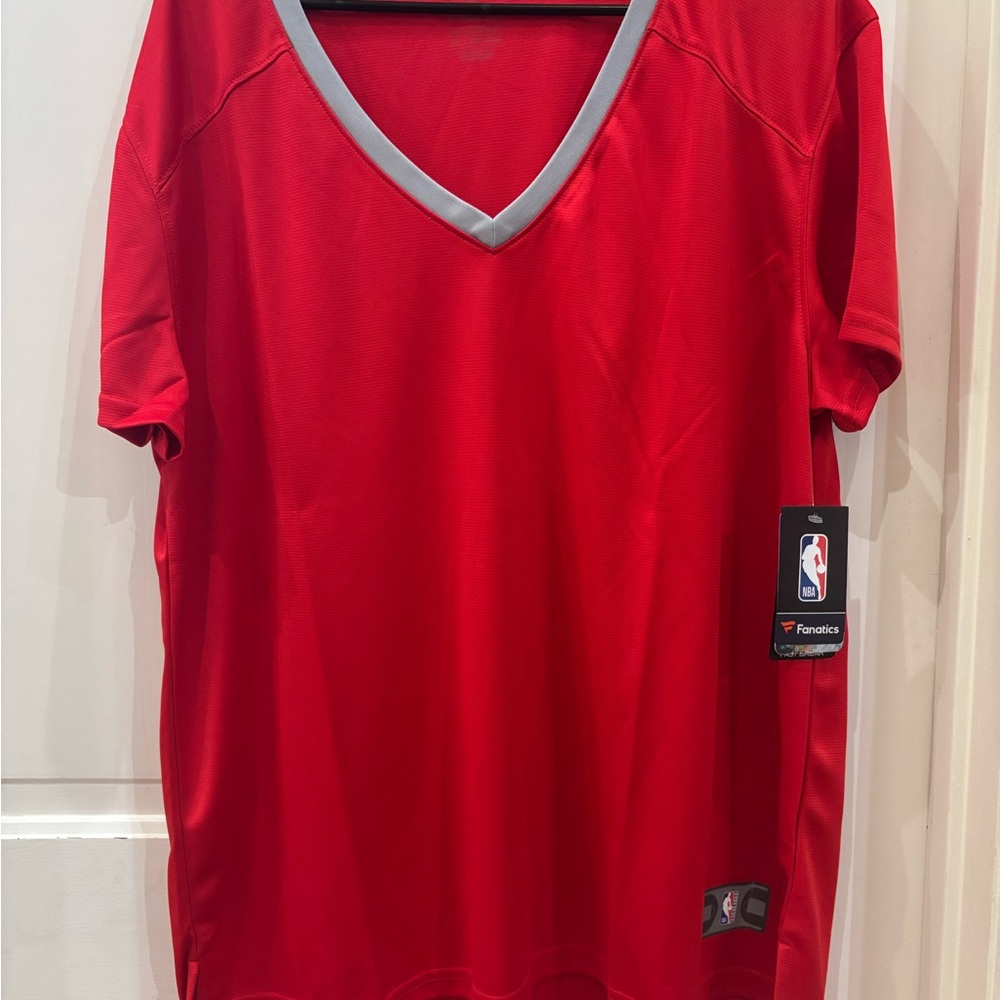 Fanatics Red and Gray V-Neck Men's Jersey